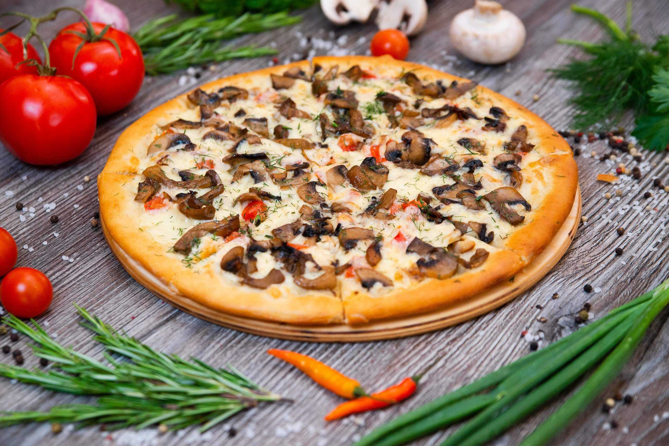 рецепт приготовления пиццы в домашних условиях с грибами фото 26