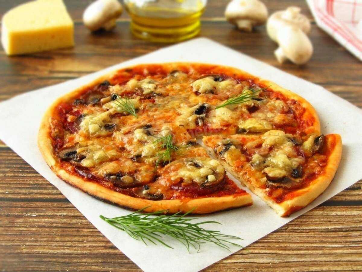 пицца рецепт приготовления с грибами и колбасой (120) фото